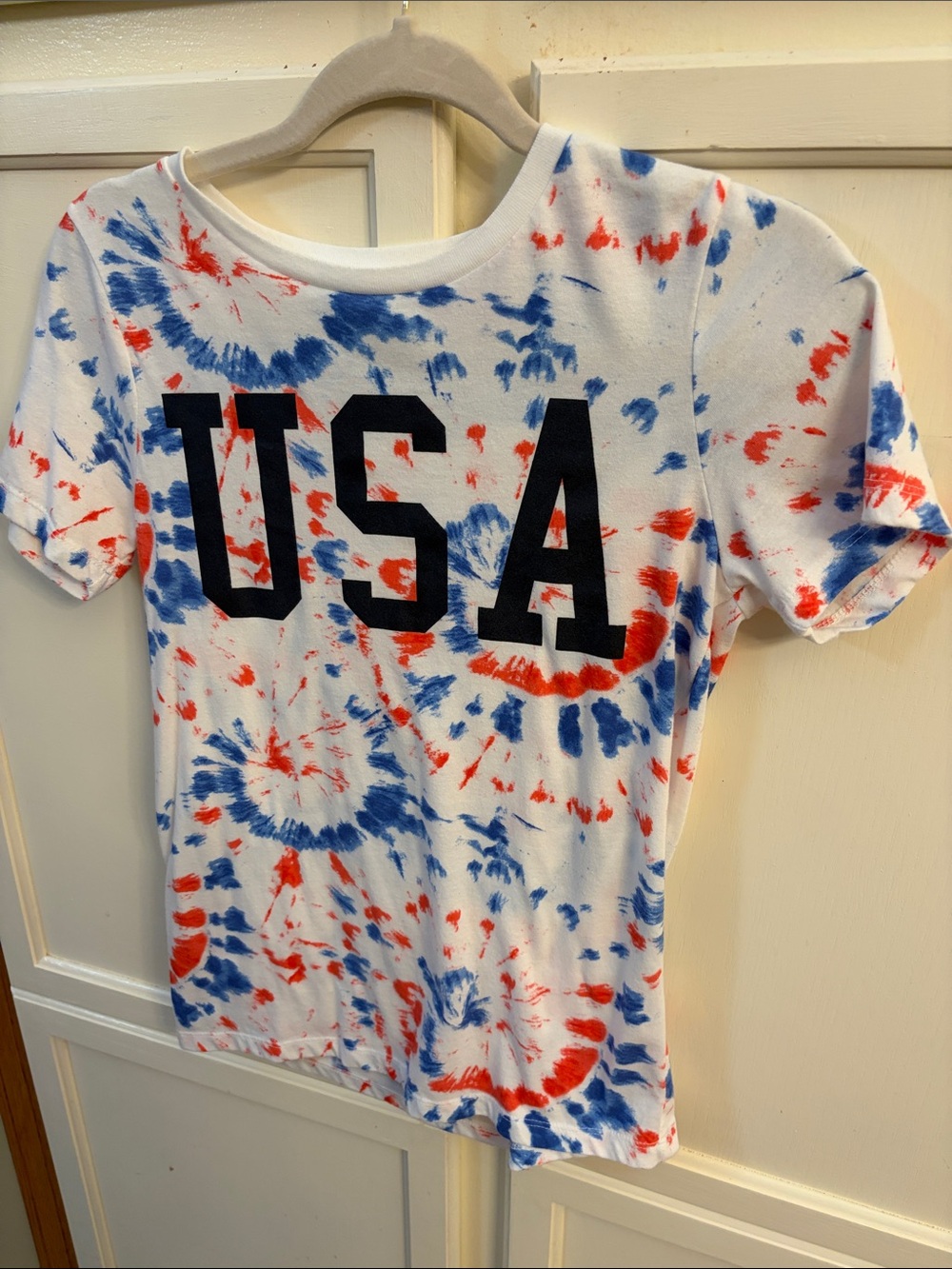 Grayson Threads USA Tie-Dye Graphic Tee - Red & Blue Size XS